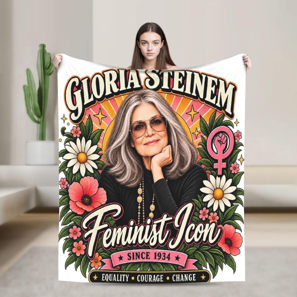 RIP Gloria Steinem Accessories Blanket Soft Fleece Throw Blanket Relax Plush Thin Quilt