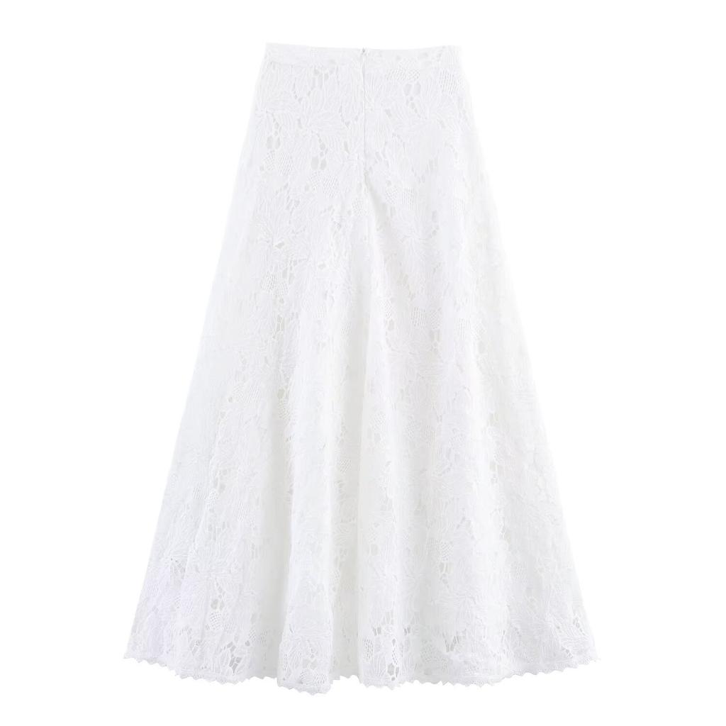 European and American Style French Women's Clothing Hollow Embroidery French Style Long Sleeve Two-piece Set