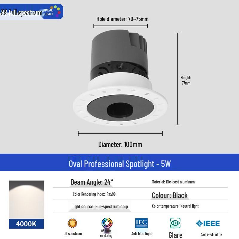 

NuFeng Frameless Oval Polarized Wall Washer Spotlight