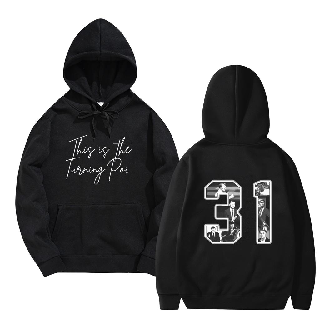 Women's And Men's  Fashionable Hooded Long Sleeved Printed Casual Pullover Unisex Sweatshirt Top