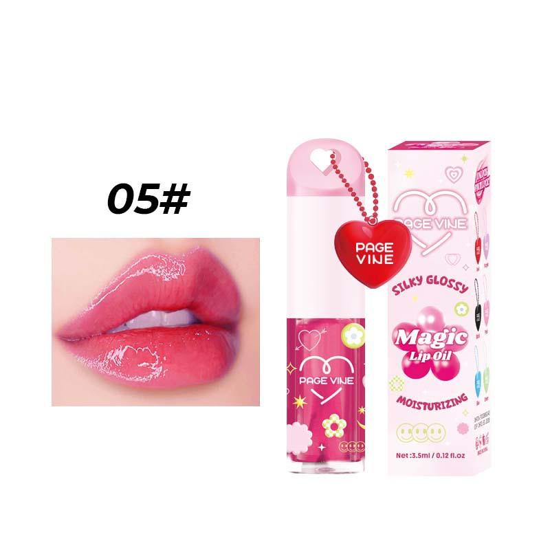 Mirror Pearl Lip Gloss Temperature Changing Soft Lip Oil Moisturizing Rich Lip Balm Waterproof Glass Liquid Lipstick Makeup