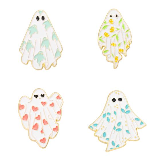 Halloween Ghost Enamel Brooch, Cute Ghost Brooch Pin, Cartoon Ghost Brooch Pin, Funny Little Ghost Brooch, Trendy Accessories for Bag Jacket Backpack