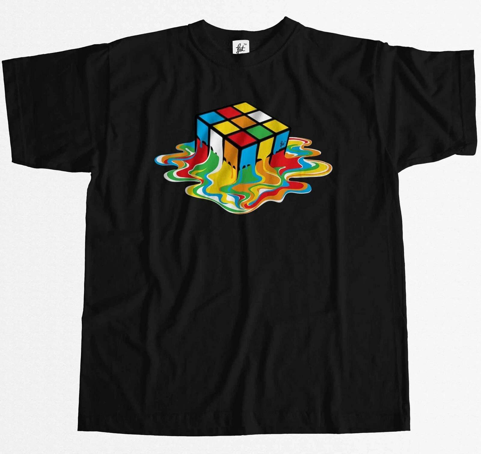 Melting Rubix Cube Sheldon Inspired By The Big Bang Theory Mens T-Shirt XL