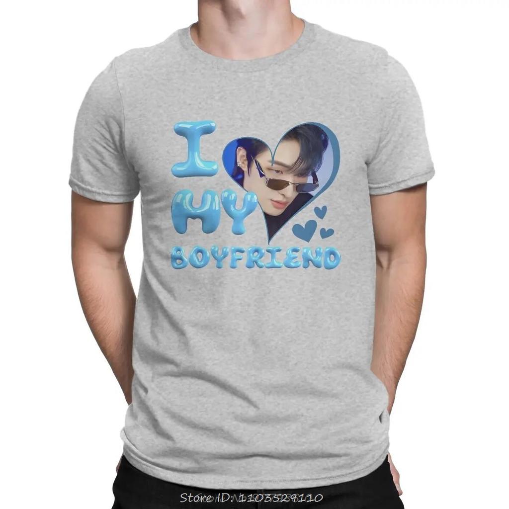 I Love My Boyfriend Unique TShirt Korean Unisexs Singing Group Ateez Casual T Shirt Oversized Unisex Clothing Tees Fashion Tshirt