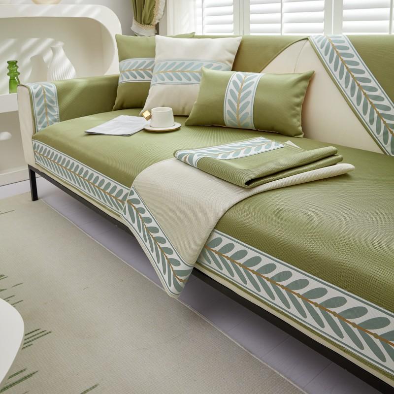 Summer Ice Silk Sofa Cushion Non-Slip Mat Cushion Affordable Luxury Style Sofa Cover Simple Modern Machine Washable