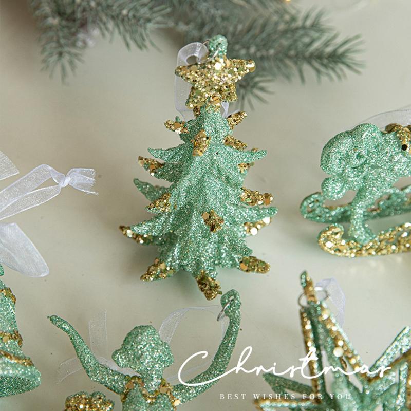 Christmas Ornament Christmas Tree Pendants Snowflake Butterfly Pendant Christmas Supplies Hanging Ornament suministros navideños