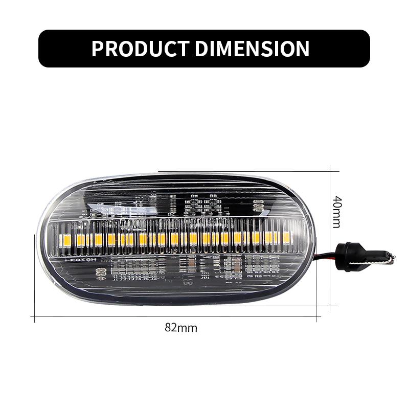 2pcs For Mitsubishi Lancer/Pajero 1998-2005 LED Dynamic Side Marker Turn Signals Plug&Play OEM#MR574781