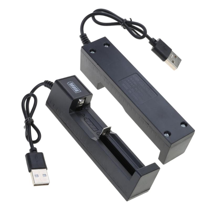 1-Slot Smart Charger with LED Indicator Intelligent Battery Charger for 14500 16340 18650 26650 Rechargeable Battery