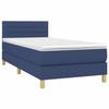 3140679 vidaXL Divan Bed with Mattress Blue 100x200 Cm Fabric