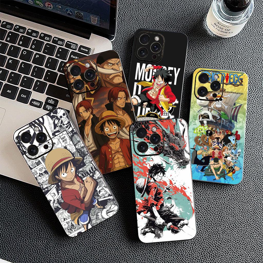 Soft Cover for Xiaomi Redmi Note 12 11 10 A3 Pro 10A 10C 12C Note12 5G 4G Casing Phone Case Red Hair One Luffy Pieces Shanks