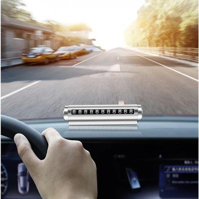 Temporäre Parkkarte fürs Auto, drehen Sie das Telefonnummernschild, Aluminiumaufkleber, Park Stop im Auto-Styling, Autozubehör