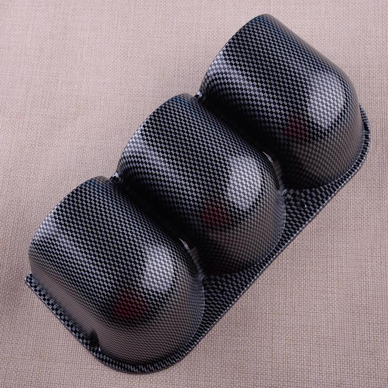 Universal Carbon Fiber Texture 2" 52mm 3 Triple Holes Dash Car Gauge Meter Pod Mount Holder