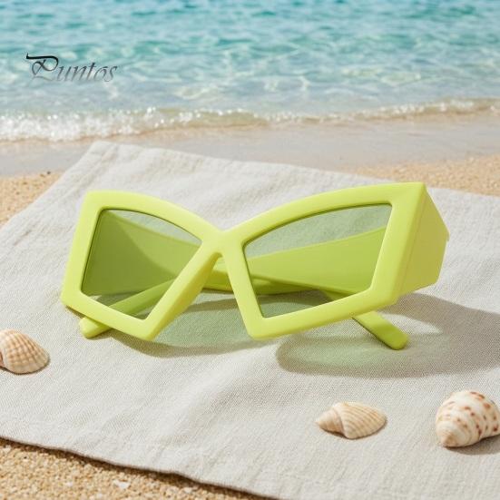 Break-resistant Sunglasses Futuristic Geometric Sunglasses, Edgy Triangle Frame Shades, Trendy UV Eye-catching Protection Sun Glasses for Women Street