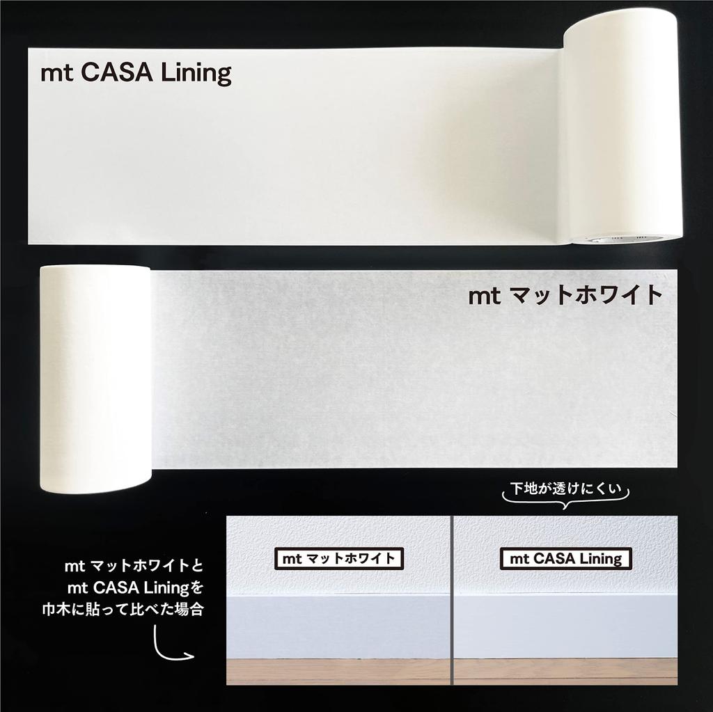 Mt Casa Set Wide X 20m for Underlaying Tape Opaque Wallpaper DIY Kakoshi Lining, 3-roll (100mm Long) Baseboards/masking (official Retailer), Peel-off,
