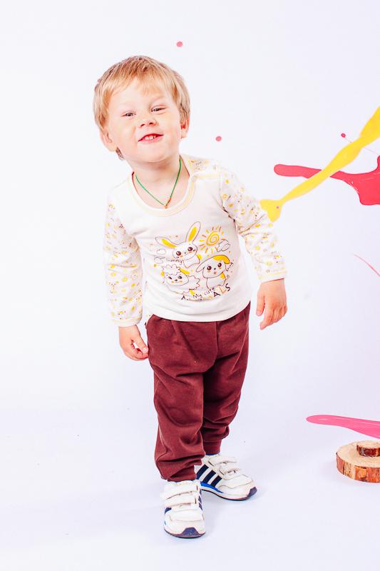 

Дитячий теплий комплект – Топ з довгим рукавом і штани з флісом, Демісезонний, 9293-024-33 HC 62 какао коричневий колір