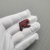 1Pc 3D Metal R Logo Car Dashboard Center Console Panel Decoration Badge, Car Steering Wheel Emblem Decal, Car Rear Trunk/Car Body Badge Sticker