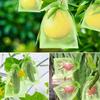 100Pcs Green protective bag with zipper,fruit trees, transparent mesh barrier for plants, perfect for gardening and pest control