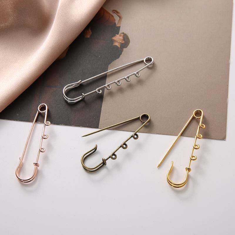 Korean Gold Large Pin Brooch for Sweaters & Hats - Simple Anti-Exposure Accessory