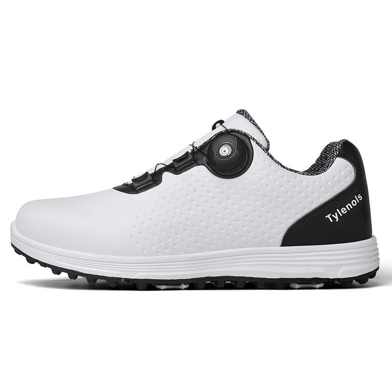Foreign trade golf shoes men's and women's waterproof rotating button couple golf shoes casual sports shoes
