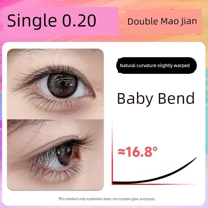 

Baby Curved Eyelash Grafting Single Soft Baby Straight Flat Hair Nature Eyelash Artist Eyelash Salon Special Species Fake Eyelashes 0.20 Single Flat Hair Baby Curve 14mm