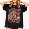 Lesbians Eat What Shirt, Vintage Cat Collage Tee, Funny Sapphic Pride Graphic, Queer Cat Lover Gift, WLW Apparel