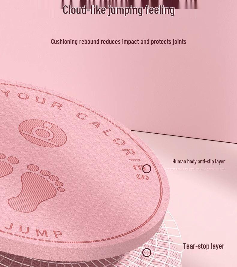 Geräuschloses, rutschfestes, stoßdämpfendes, kabelloses Springseil & Yogamatte