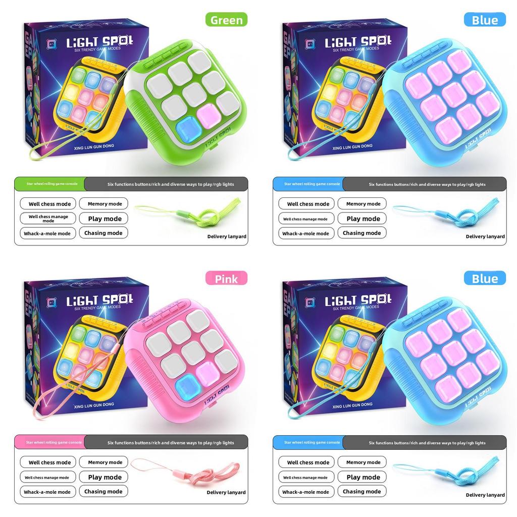 Geschwindigkeits-Druckknopfspiel für Kinder mit Ton und Licht, ABS-Material, wiederaufladbares Spielzeug für Jungen und Mädchen