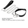 Faux Leather Choker Necklace And Leash Set for Women Adjustable Gothic Black Collar Chain Necklace with Bell for Clubwear Rave BDSM Cosplay