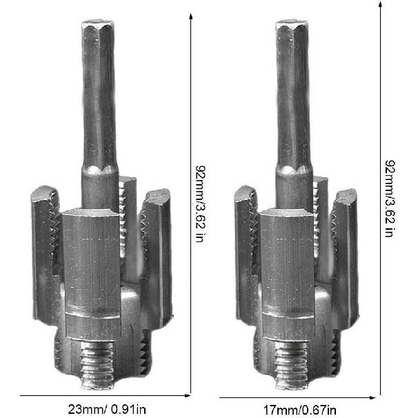 PVC Pipe Threader Kit for Electric Drill,PVC/PPR Plastic Pipe Thread Maker Tool Tap Set,1/2'' 3/4'',Inner and Outer Water Pipe Threads Tool for