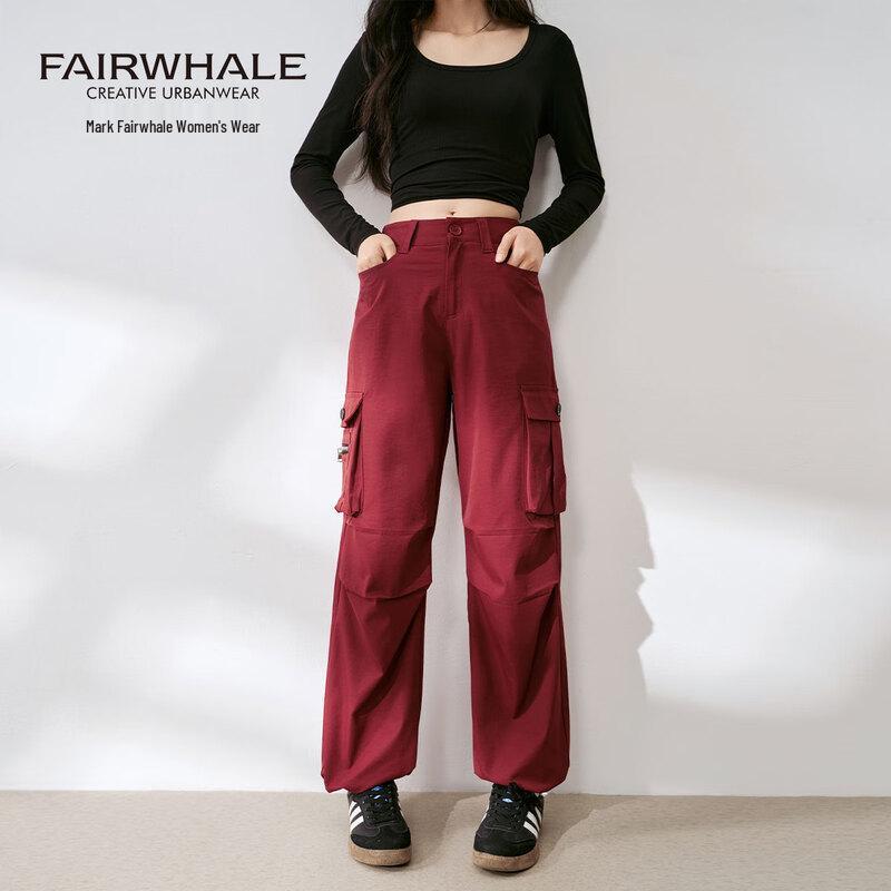 Mark Fairwhale Women's 2025 High-Waist Straight Cargo Pants
