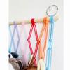Cotton Stuffed Animal Storage Net With Wooden Rods For Nordic Style Room Decor Toys Blankets Soft