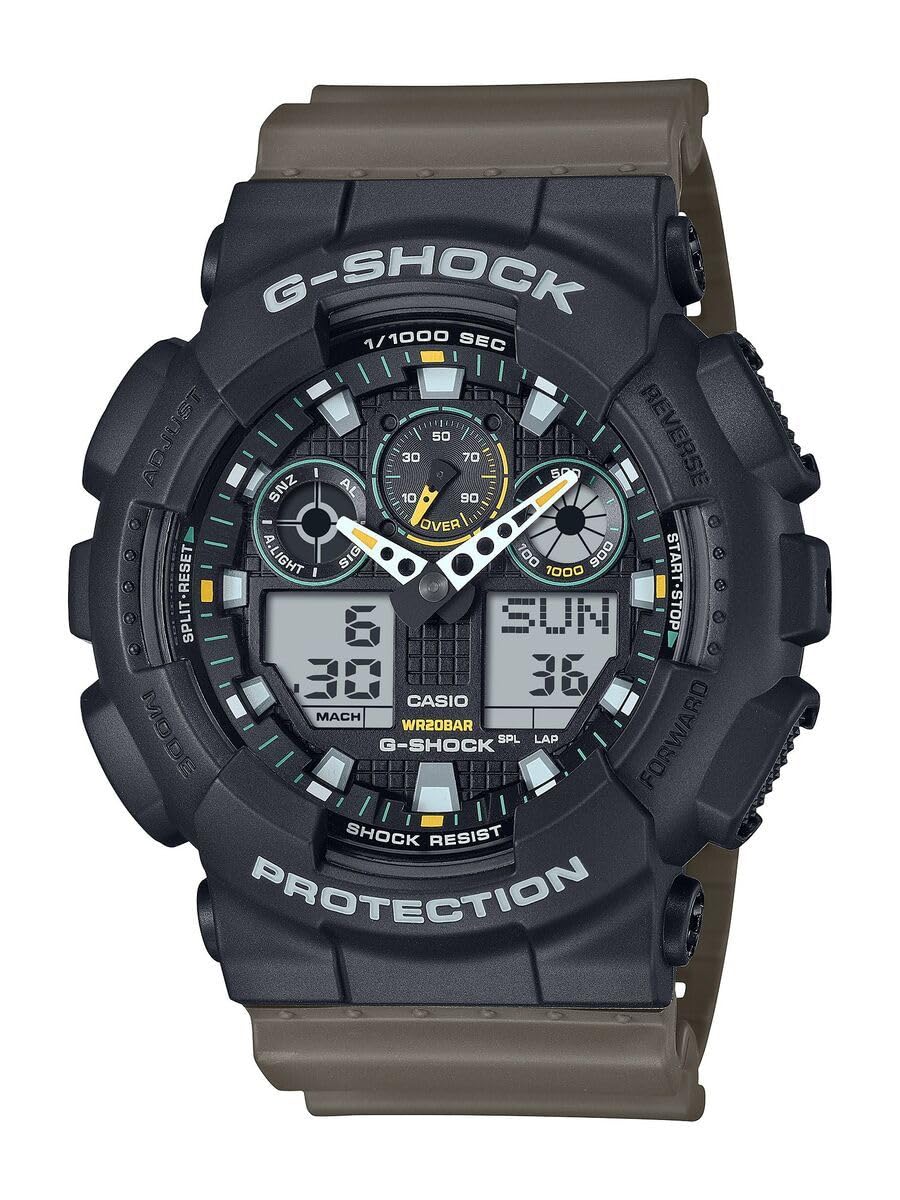 

Двухцветные утилитарные цвета [G-Shock] []GA-100TU-1A3JF