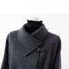 Elegant Double-Faced Velvet Wool Coat for Women: Fashionable, Slim-Fit, Tie-Front Jacket