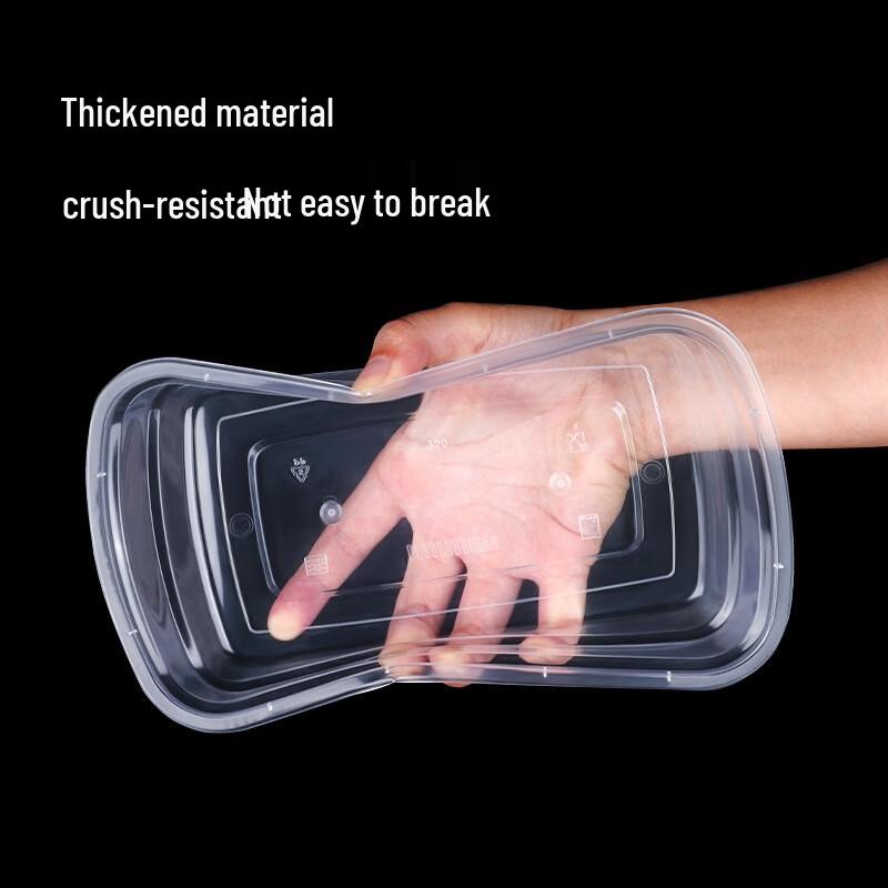 Disposable 750ml Rectangular Takeout Containers with Lids