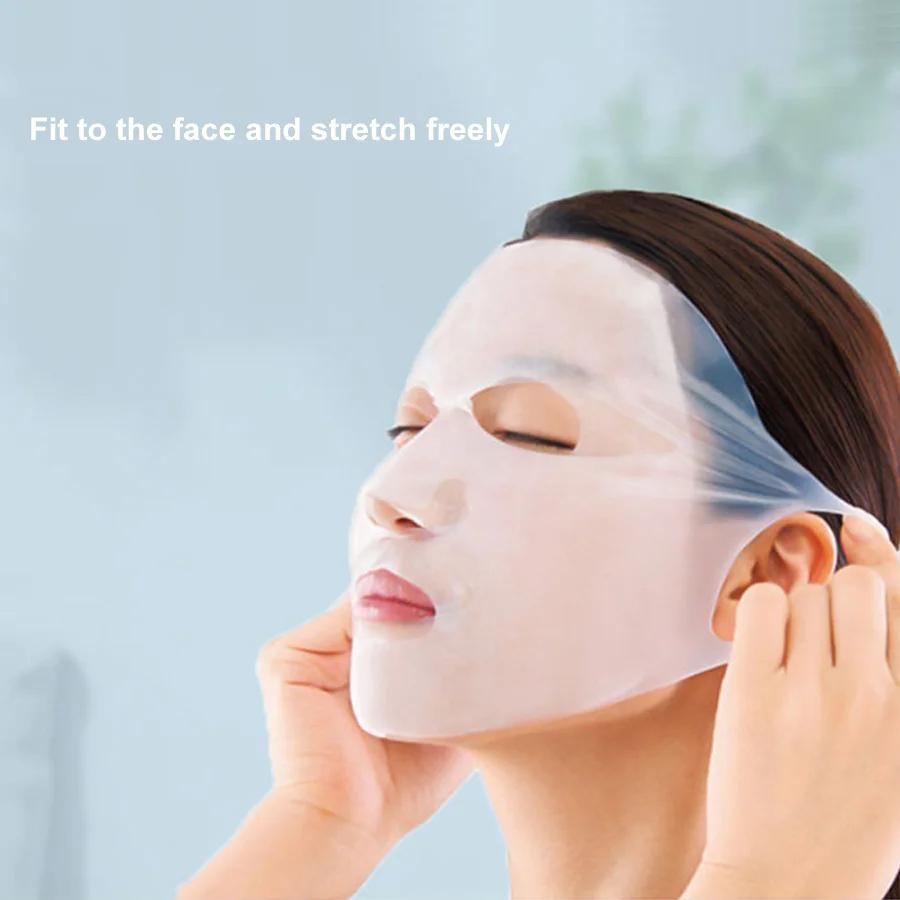 3D Silicone Face Mask Cover Reusable Face Mask Holder for Sheet Masks Moisturizing Facial Mask Cover Prevent Evaporation Beauty