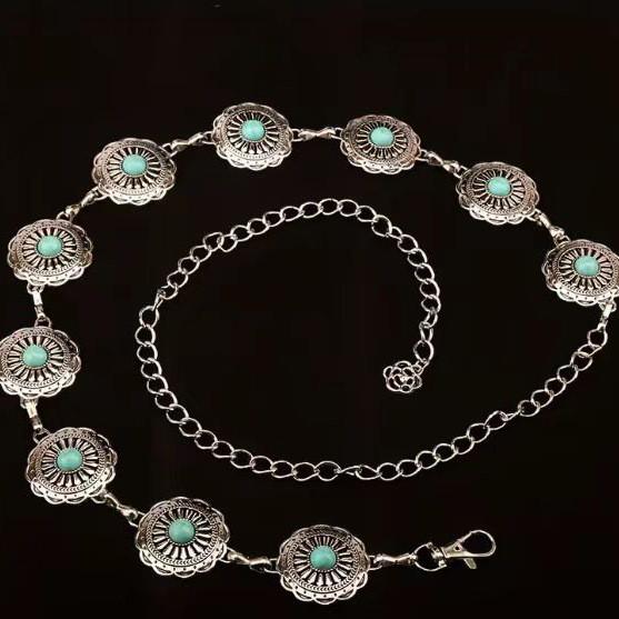Pearl Hollow Metal Decor Waist Chain Women Waist Accessory With Clasp Lobster