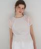 Pesto Sheer Shirring Blouse White