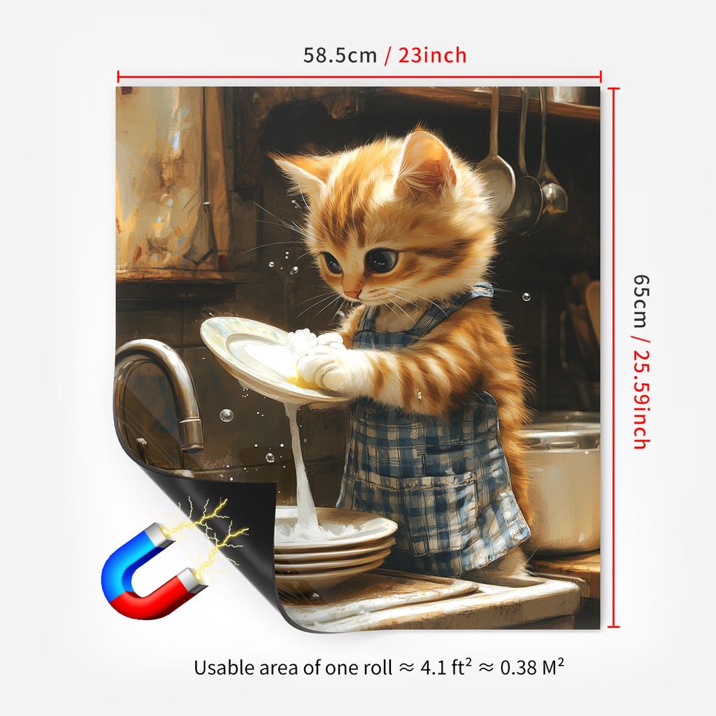 65X58.5Cm Household Dishwasher Magnetic Sticker Kitchen Home Refrigerator Magnetic Sticker