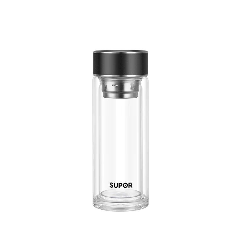Supor Portable Double-Wall Glass Tea Infuser Bottle