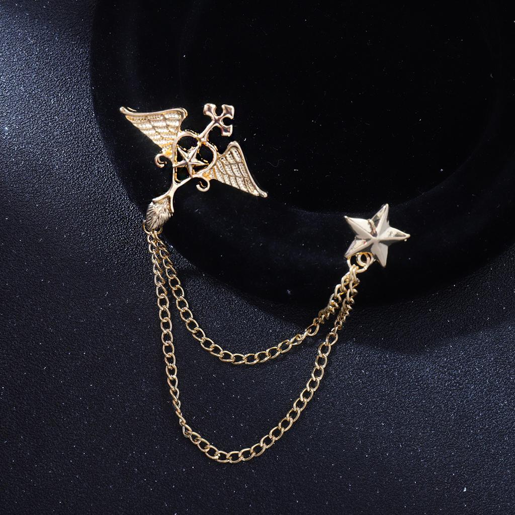 Fashion Baroque Vintage Diamond Brooch Men'S Suit Accessories Personalized Wedding Long Jacket Corsage Badge