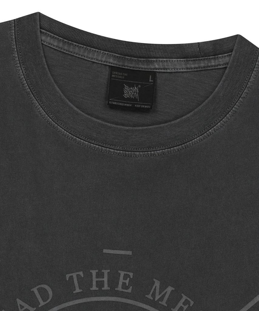 BROWNBREATH Stamp Tag Pigment Tee - Charcoal