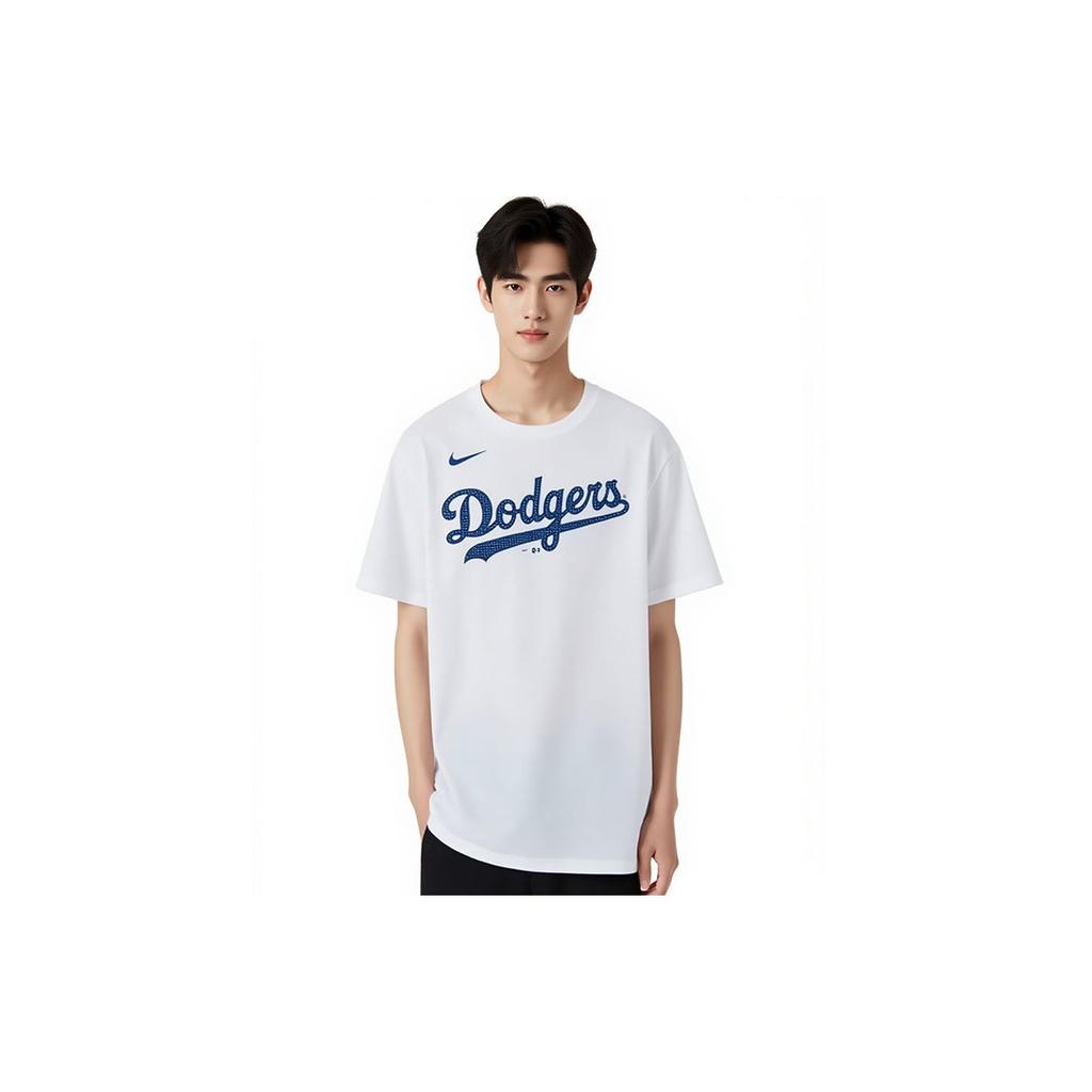 Nike Camiseta MLB Los Angeles Dodgers Shohei Ohtani Casual Versátil Simple Manga Corta Tops Niños Blanco 3Z3B7HN00-LADSO