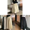 Baumwollmischung Plissierter Midi-Rock Mit Hoher Taille Für Damen Frühling