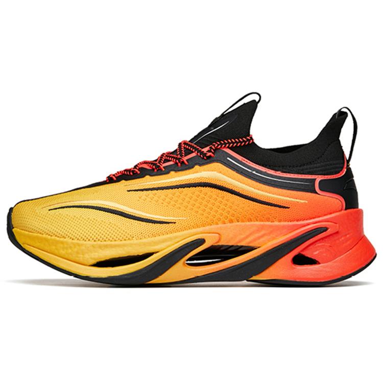 New Anta Running Collection Cushioned Slip-Resistant Abrasion-Resistant Low-Top Running Shoes Men's Yellow Black Red 112145596-1