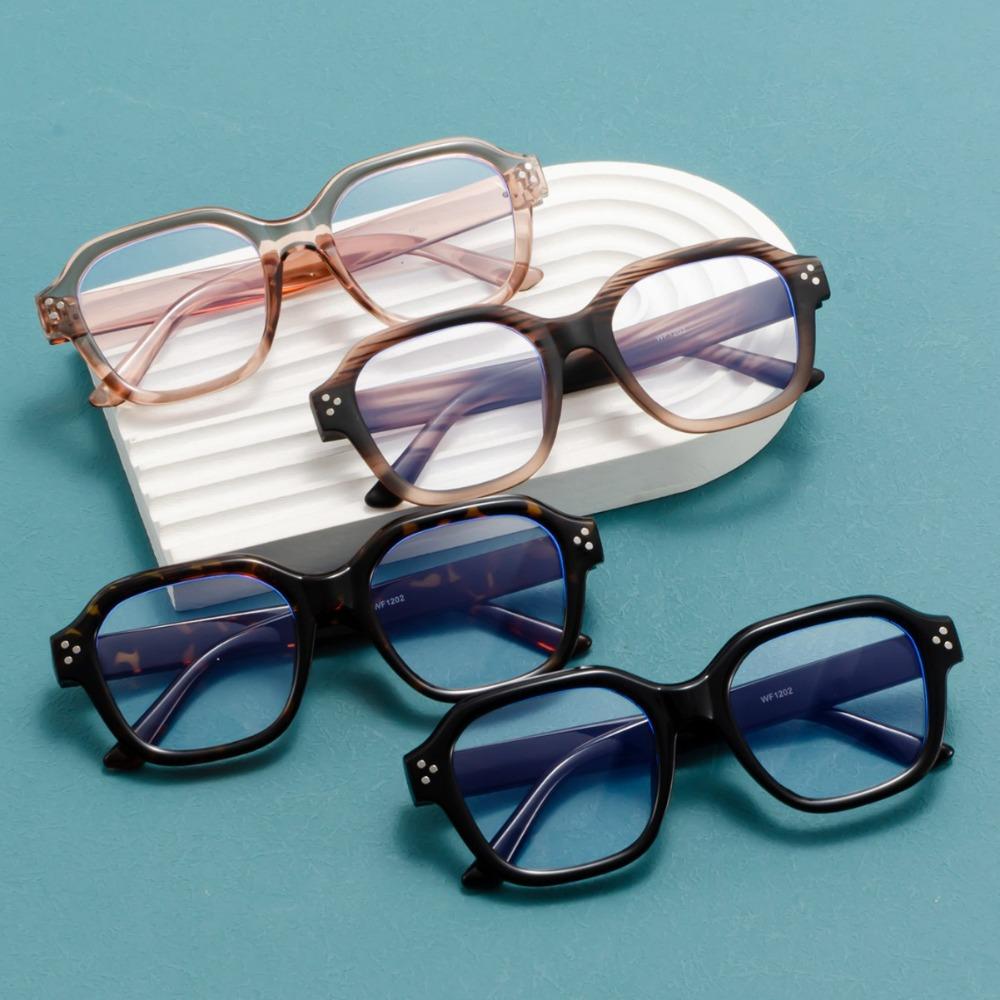 Square Shape Anti Blue-ray Glasses Retro Large Frame Eyewear Blue Light Blocking Glasses Women/Men