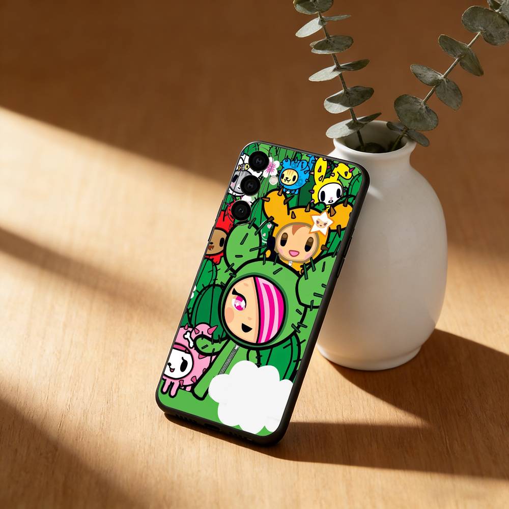 Sweet E-Edgy Vibe T-Tokidoki Art Phone Case For Samsung Galaxy A91,80,73,72 ,71,53,52,32 ,31,22,21s,20,Soft Black Case