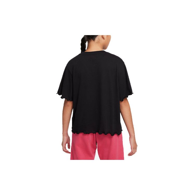 Nike Kids FW22 Printed Casual Short Sleeve T-Shirt Kids Tops Black DO1351-010