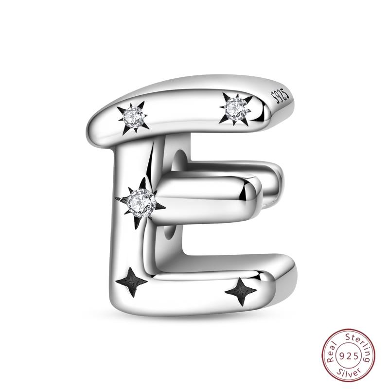 New Copper 26 Alphabet A-Z Charms Star Letter Beads Suitable For Diy Bracelet Women Jewelry Making