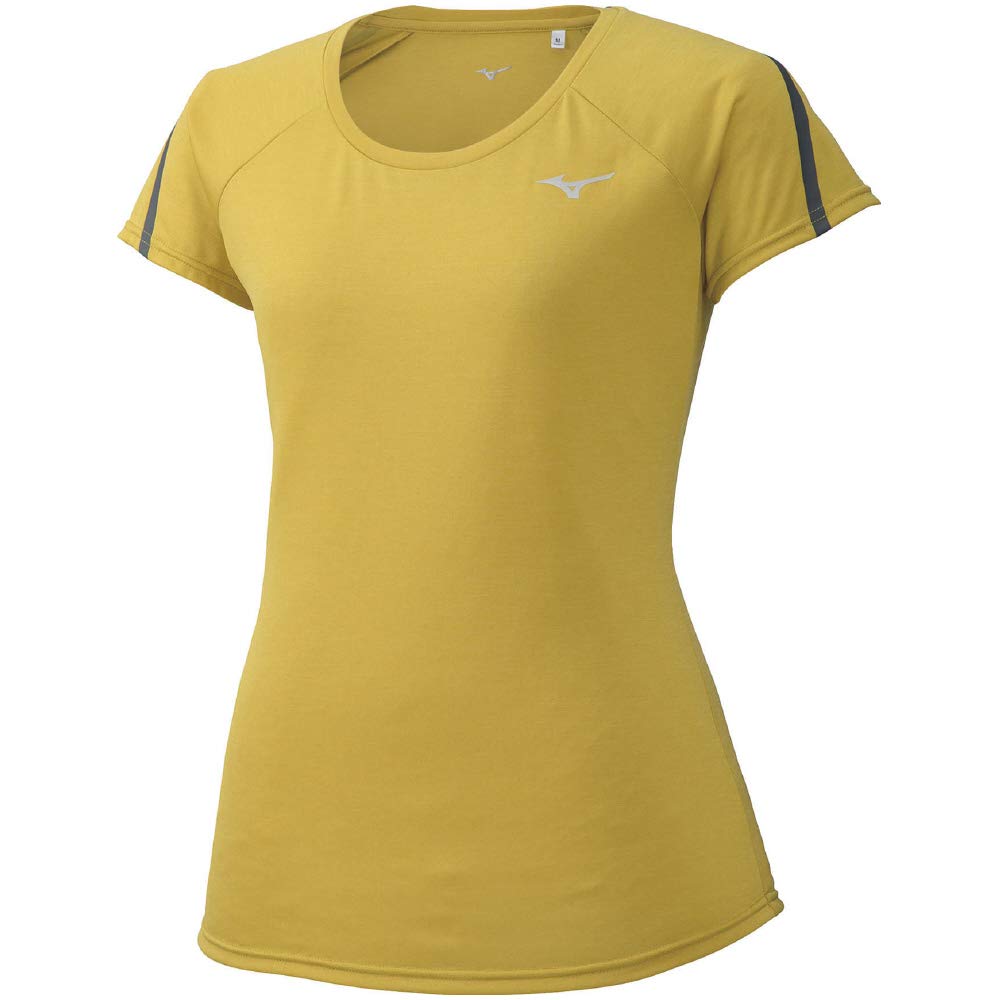 

Mizuno Training Slim Cylon Size S to Japanese Size Women s T-Shirt, Sweat-Wicking, Quick-Drying, Fit, 32MA9811, Yellow, (Equivalent S)