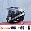 Full Face Motorcycle Helmet With Detachable Bluetooth Module ABS Shell Unisex All Season Retro Style